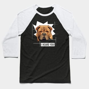 Funny Chinese Shar Pei Dog Owner Humor Sharpei Baseball T-Shirt